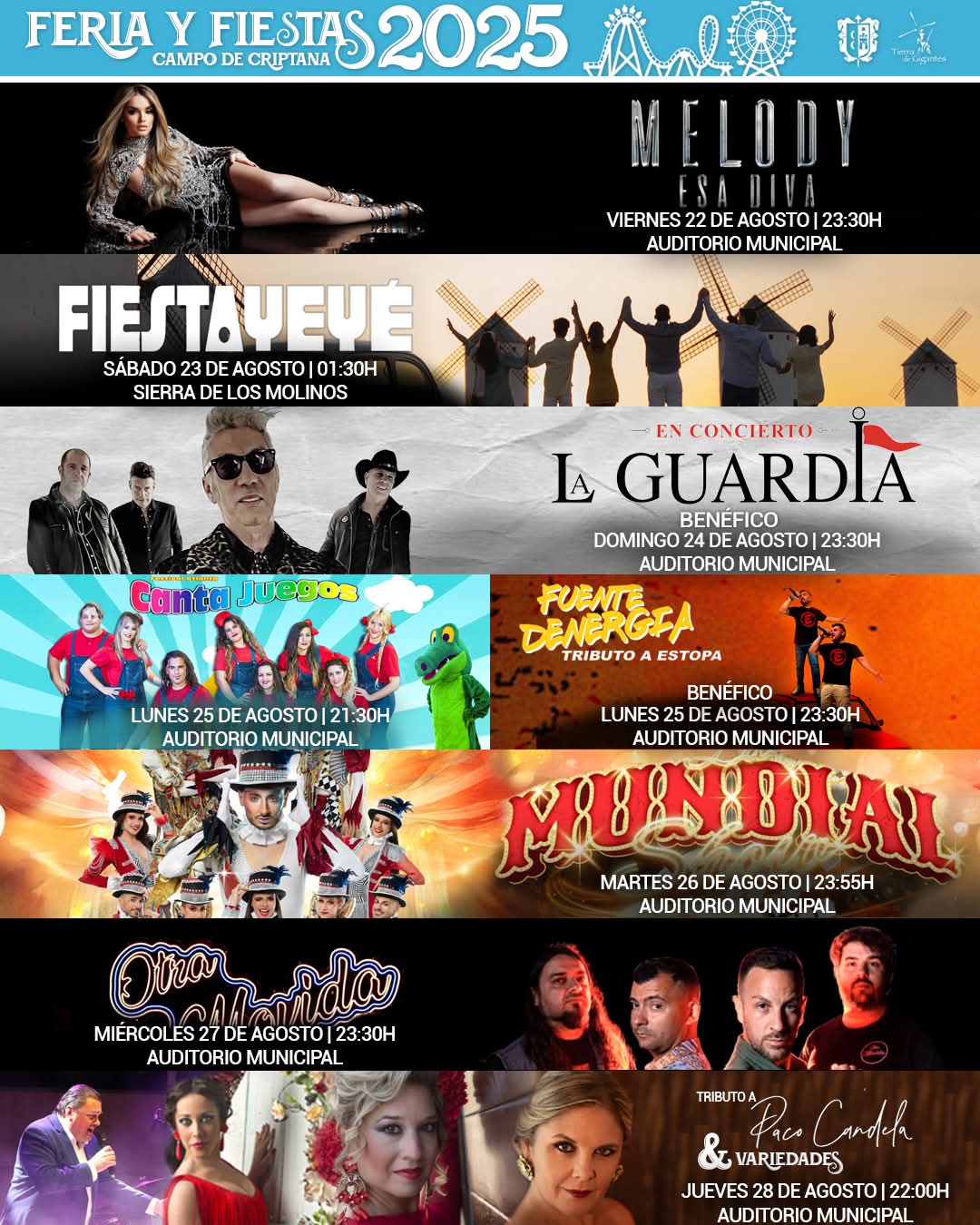 CONCIERTOS FERIA 2025