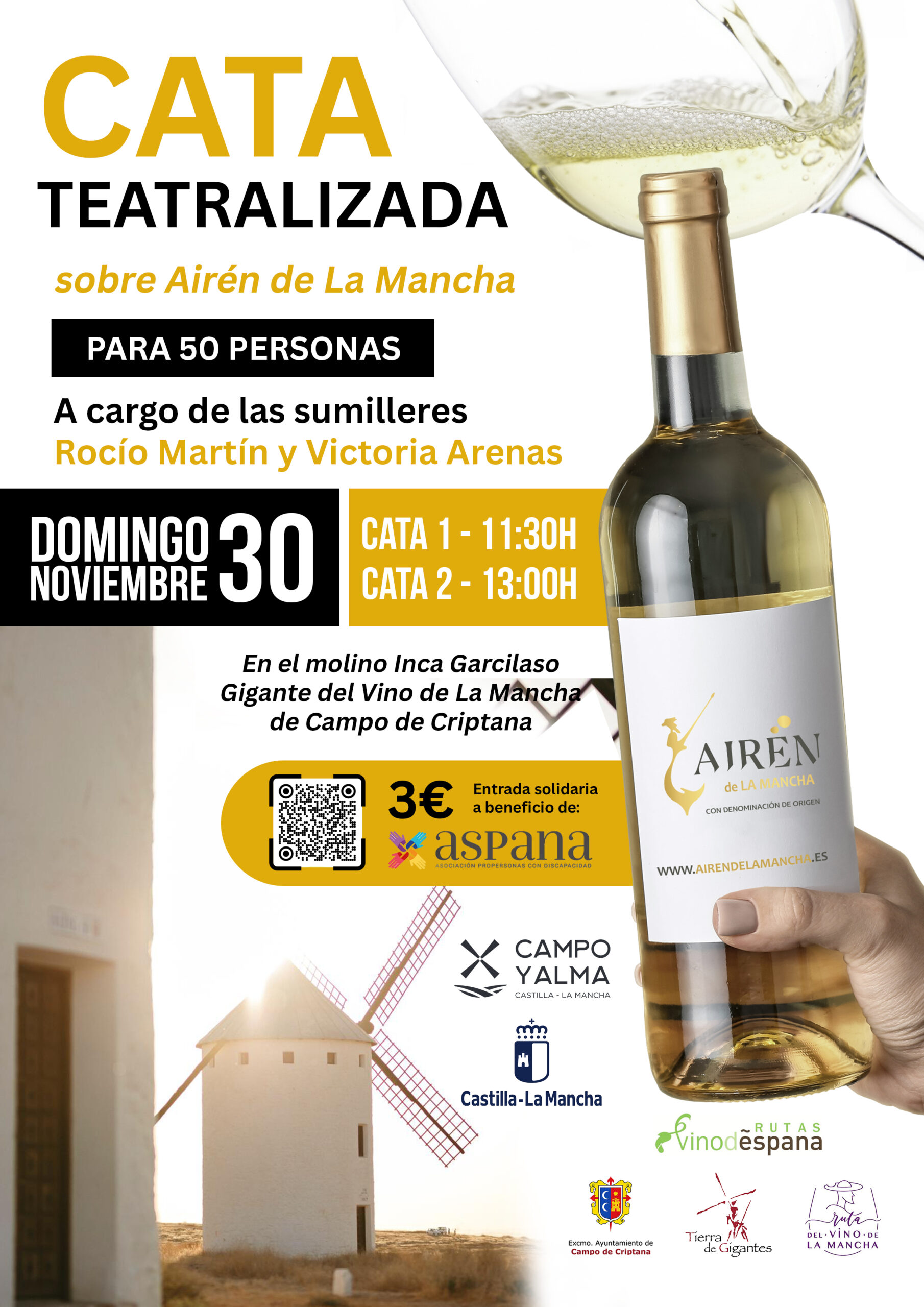 Cartel Catas Teatralizadas 30Nov - Airén de La Mancha2